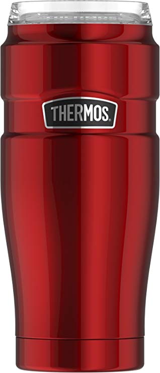 Thermos Stainless King 32 oz Travel Tumbler with 360 Degree Drink Lid, Cranberry