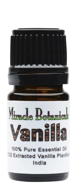 Miracle Botanicals CO2 Extracted Vanilla Essential Oil - 100 Pure Vanilla Planifolia - 5ml10ml and 30ml Sizes - Therapeutic Grade - 5ml