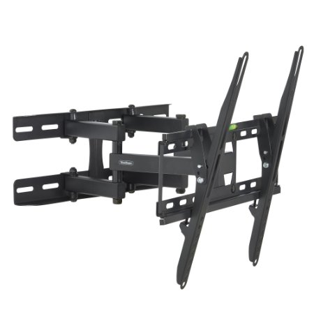 VonHaus Double Arm Articulating Cantilever TV Bracket Wall Mount with Tilt- for 23"-56" LCD LED Plasma Flat Panels - Heavy Gage Reinforced Steel