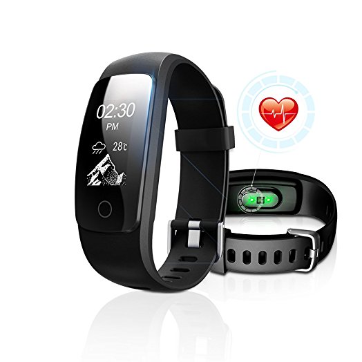 Fitness Tracker Watch, DBFIT Activity Tracker with Heart Rate Monitor, Bluetooth Pedometer with Sleep Monitor, IP67 Water Resistant Smart Watch Bracelet Wristband with Call/SMS Remind for iOS Android Smartphone