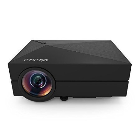 Mileagea GM60 Mini LED Projector 800480 Hd 1000 Lumens Multimedia Beamer Portable Home Theater Projector for Xmas gift