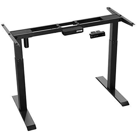 Forfar Electric Standing Desk Frame Single Motor Stand Up Desk Workstation Adjustable Height Width Office & Home Sit-Stand Table with Memory Preset Button Controller