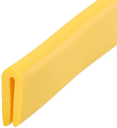 uxcell Edge Trim U Seal Yellow PVC Plastic U Channel Edge Protector Fits 1/256'' - 3/64' Edge 20 Feet Length