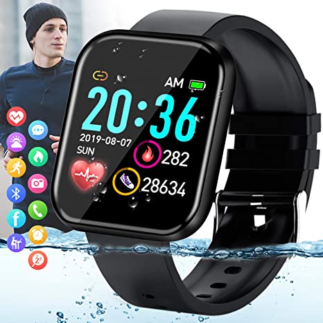 Pradory Smart Watch,Fitness Watch Activity Tracker with Heart Rate Blood&nbsp;Pressure&nbsp;Monitor IP67 Waterproof Bluetooth Android Smartwatch Touch Screen Sports Health Watch for Android iOS Phones Men Women