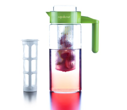 Premium 3-in-1 Infusion Pitcher-FREE Recipe eBook Included-Fruit Infuser for tasty flavoured water, Tea/Iced tea maker and Cold coffee brewer-Perfect for Detox, Weight Loss and Healthy Lifestyle