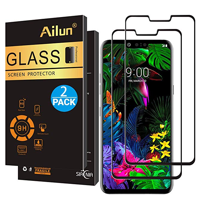 AILUN Screen Protector for LG G8 ThinQ[2Pack],9H Hardness Tempered Glass Screen Protector for LG G8 ThinQ,Anti-Scratch,Case Friendly,Bubble Free