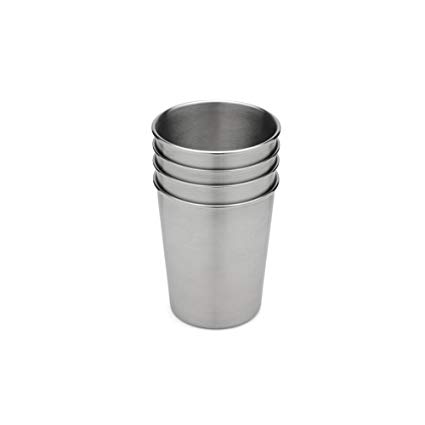 Fox Run 76427 Stainless Steel Toddler Training Cups 8 Oz Set of 4