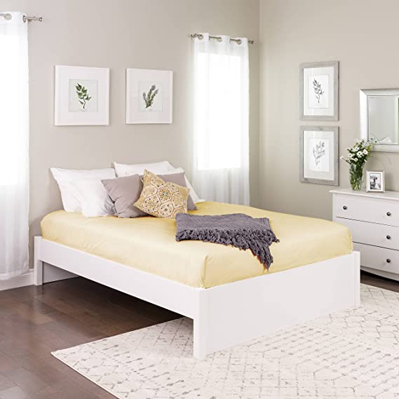 Queen Select 4-Post Platform Bed, White