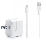 32 FT Apple OEM USB Lightning Cable Power Cord with 12W Wall Charger for Apple iPad Air iPhone 5 5C 5S 6 6 Plus - Non Retail packaging White