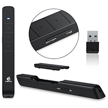 Hyperlink Presentation Remote - LNKOO RF 2.4GHz Wireless USB PowerPoint PPT Presenter Tab Remote Control Laser Pointer Clicker Flip Pen