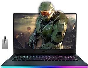 MSI GE76 Raider 17.3" FHD 144Hz Gaming Laptop, Intel Core i9-12900H, GeForce RTX 3060 Graphics, 32GB RAM, 2TB PCIe SSD, Backlit Keyboard, FHD Webcam, Windows 11, Grey, 32GB Hotface USB Card