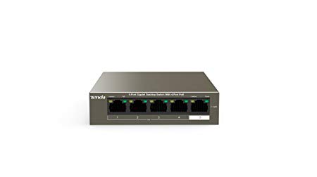 Tenda TEF1105P-4-63W 5-Port 10/100 Mbps Ethernet Switch - Brown