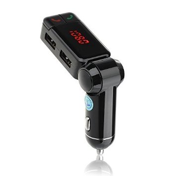 Fm Transmitter, Yoyamo Wireless In-car Bluetooth Fm Transmitter with Dual USB Car Charger,hands-free Calling for Iphone 6s 6 Plus Ipod Smartphones