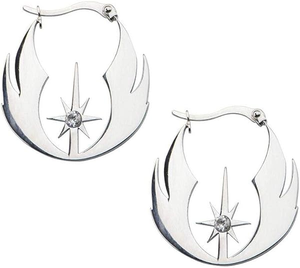 Star Wars Jedi Order Women's CZ Hoop Earrings Stainless Steel