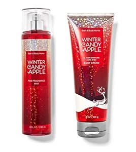 Bath & Body Works - Winter Candy Apple - Gift Set - Fine Fragrance Mist & Body Cream (Packaging Varies)