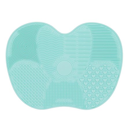 Ranphy Silicon Makeup Brush Cleaning Mat Makeup Brush Cleaner Pad Cosmetic Brush Cleaning Mat Portable Washing Tool Scrubber with Suction Cup