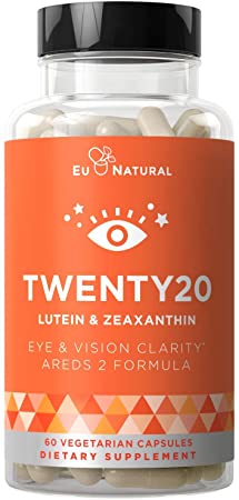 TWENTY20 AREDS 2 Eye Vitamins – Macular Health, Eye Strain, Dry Eye and Vision Health – Lutein Zeaxanthin, Bilberry Extract – 60 Vegetarian Soft Capsules
