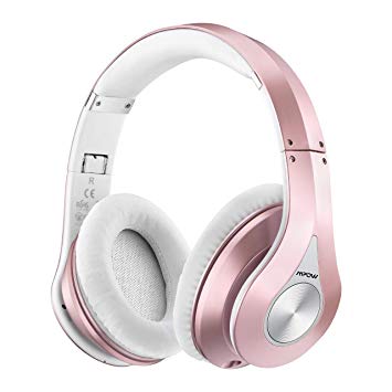 Mpow 059 Bluetooth Headphones Over-Ear, [Up To 20 Hrs] Hi-Fi Stereo Sound Wireless Headset, Foldable, Soft Memory-Protein Earmuffs, Built-In Microphone and Wired Mode for TV/PC/Cell Phones
