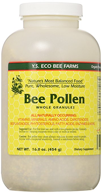 Bee Pollen, Whole Granules, 16.0 oz (453 g) - Y.S. Eco Bee Farms - UK Seller