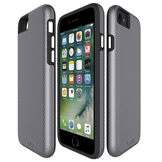 iphone 7 case, iphone 6s / 6 Toiko [X-Guard]. A sturdy, beautiful protective case made of two layers perfect fit for iPhone 6/6s iPhone 7 / Apple iPhone(2016) mobile phone case (Metal Grey 7)