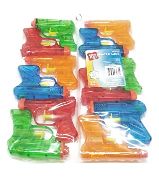 Play Day Mini Water Guns (12 Pack, Colors Vary)