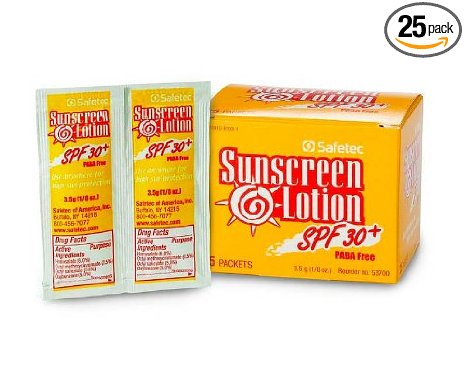 Sunscreen Lotion 1/8 oz. Packets - Box of 25