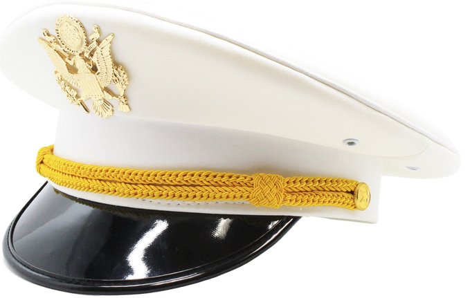 Adult Authentic Captain Sailor Hat, Yacht Hat, Ship Captain Hat Costume Accessory