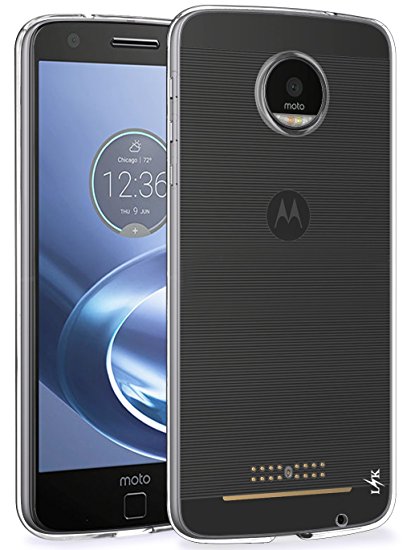 Moto Z Force Case, LK Ultra [Slim Thin] Scratch Resistant TPU Rubber Soft Skin Silicone Protective Case Cover for Moto Z Force Edition (Clear)