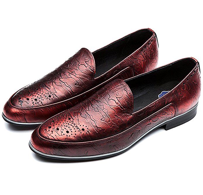 OPP Men's Brogue & Slip on ,Low Heel & Plain Toe Dress Loafers Shoes
