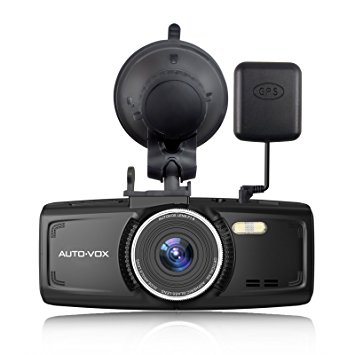 Dash Cam With GPS AUTO VOX D1 Dashboard Camera Full HD 1080P 2.7-Inch Car Recorder DVR with Night Vision G-Sensor Loop Recording Parking Mode Free 32G Mirco Card