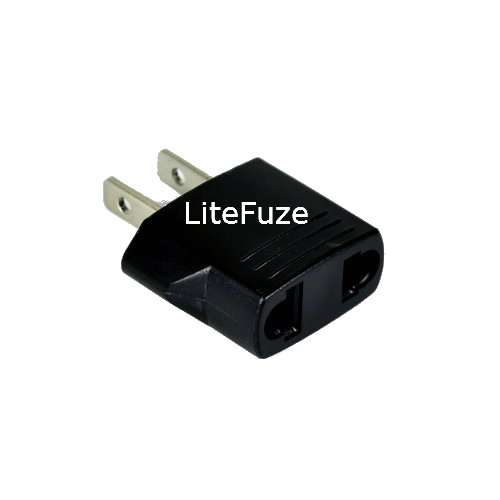LiteFuze Flat European to American Outlet Plug Adapter