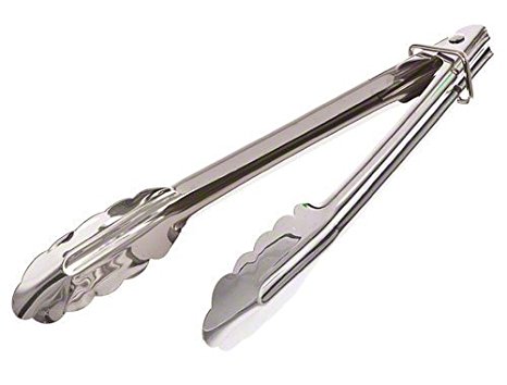 Update International (ST-9LR) 9" Spring Tongs w/ Locking Ring