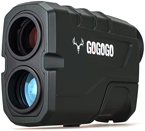 Gogogo Sport Hunting Rangefinder -1200 Yards Laser Range Finder for Hunting and Golf with Speed, Slope, Scan and Normal Measurements - Rechargeable - with USB Cable