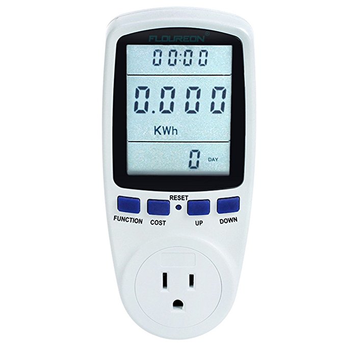 LCD Display Plug Power Meter Energy Watt Voltage Amps Meter with Electricity Usage Monitor, Reduce Your Energy Costs