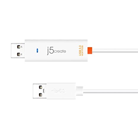 j5create USB 3.0 Wormhole Switch Cable 6ft | Superspeed File Sharing Adapter for Data Transfer and Keyboard Mouse Multi OS Connector on Windows PC & Mac iOS Laptops, Computers & Tablets