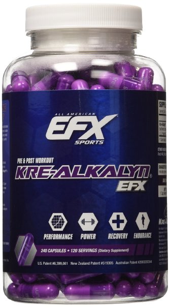 All American EFX Kre-Alkalyn Supplement, 240 Caps, 1 Count