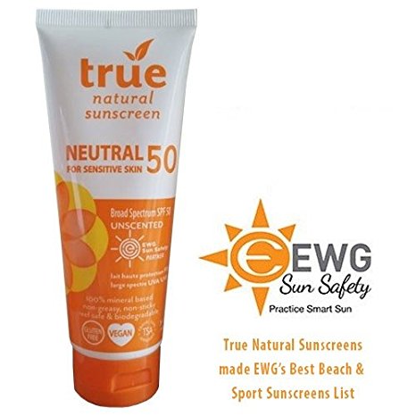 True Natural SPF 50 Sunscreen, NEUTRAL / Unscented, Broad Spectrum