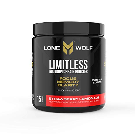 Lone Wolf Limitless - Nootropic Brain Booster Supplement - Memory Enhancement and Mental Focus Supplements - Boost Concentration, Feel More Energy, Reduce Brain Fog with Lion's Mane, Alpha GPC & ALCAR