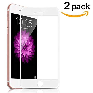 [2 Pack] iPhone 7 Screen Protector, RHESHINE iPhone 7 Tempered Glass 3D Touch Layer Full Coverage Scratch-Resistant No-Bubble Glass Screen Protector for iPhone 7 4.7‘’ (White)