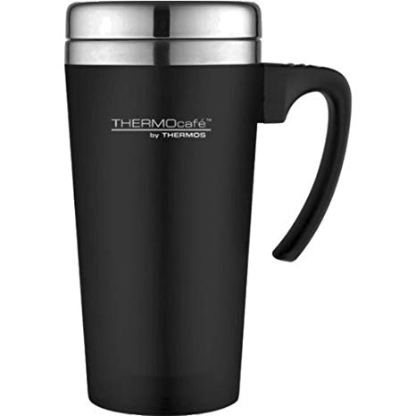 Thermos ThermoCafé Soft Touch Travel Mug, Black, 420 ml