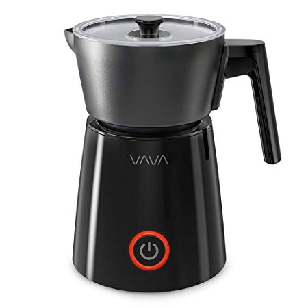 VAVA Detachable Milk Frother, Electric Liquid Heater for Hot and Cold Milk,Stainless steel Electric Milk Steamer(Silent Operation, Strix Temperature Controls, Extra Whisks, FDA Approved)