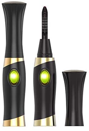 ZLiME Heated Eyelash Curler with Comb Design Rechargeable, Electric Eyelash Curler (Black) USB Charging