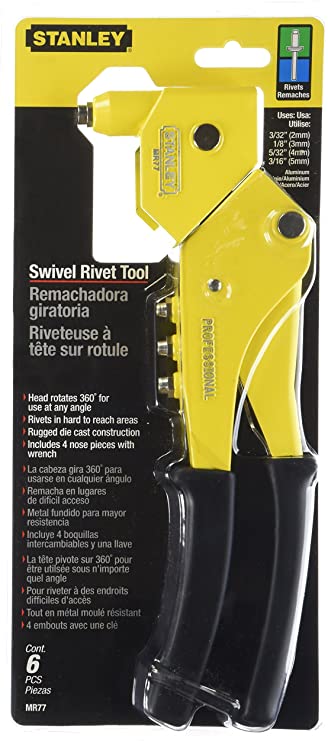 STANLEY Pop Rivet Tool, Swivel Head (MR77C)