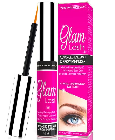 Eyelash Growth Serum for Thick Long Lashes and Eyebrows Enhancer - Expert Formula Swiss Apple Stem Cells - No Irritation Premium Quality Dermatologist Tested 35 ml approx 4 months supply