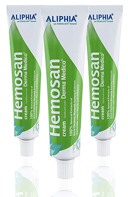 HEMOSAN 3 PACK - Fast Relief Cream Itching, Anal Fissures, Hemorrhoids , Anal Eczemas ,Pruritus Ani - 100% Natural Ingredients Piles Oinment - 100% Money Back Guarantee - Paraben Free