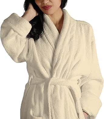 Superior Men's Traditional Premium Turkish Cotton Lightweight Long Bathrobe with Pockets