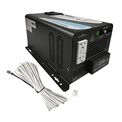 Renogy 1000Watt 12V DC to 120V AC Pure Sine Wave Inverter Charger with 2 Outlets