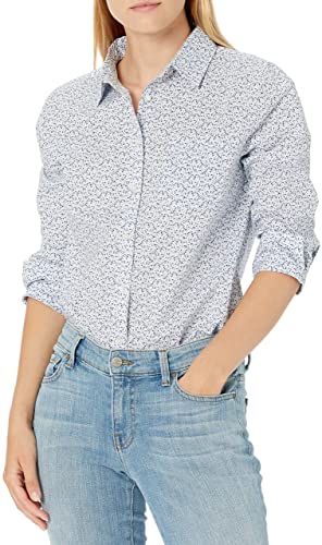 Amazon Essentials Womens Classic-Fit 3/4 Sleeve Poplin Shirt