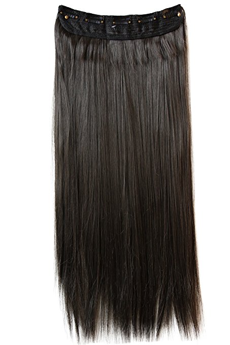 PRETTYSHOP XXL One Piece Full Head 28" Clip In Hair Extensions Hairpiece Straight Heat-Resisting Div. Colors