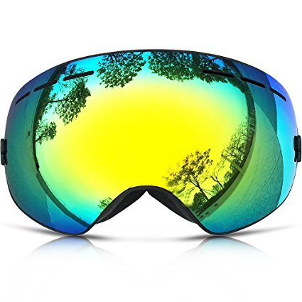 Zionor Snowmobile Snowboard Skate Ski Goggles with Detachable Lens